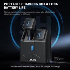 5.8GHz Wireless Guitar Bass System 4 Channel Transmitter Receiver Charging Box