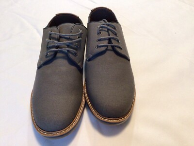 Boys Casual Denim Lace Up Oxfords Gray SBOX224K Bruno Marc Size 6 