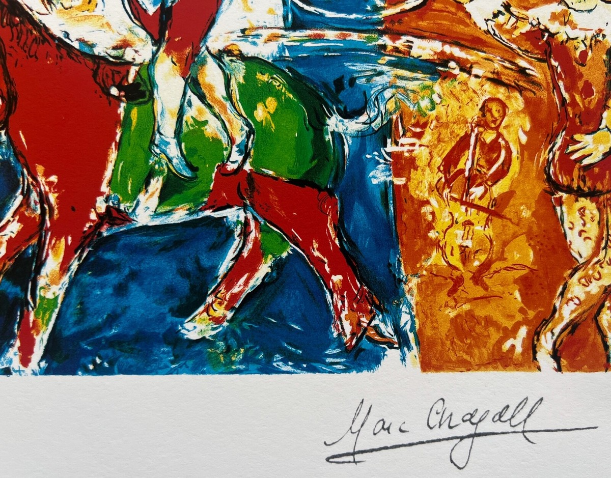 Marc Chagall 【KUNSTREITERIN AUF PFERD】 Marc Chagall: Kunstreiterin auf rotem Pferd, 1957