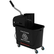 Mop bucket with wheel wringer, floor cleaning, dirty and clean water separation