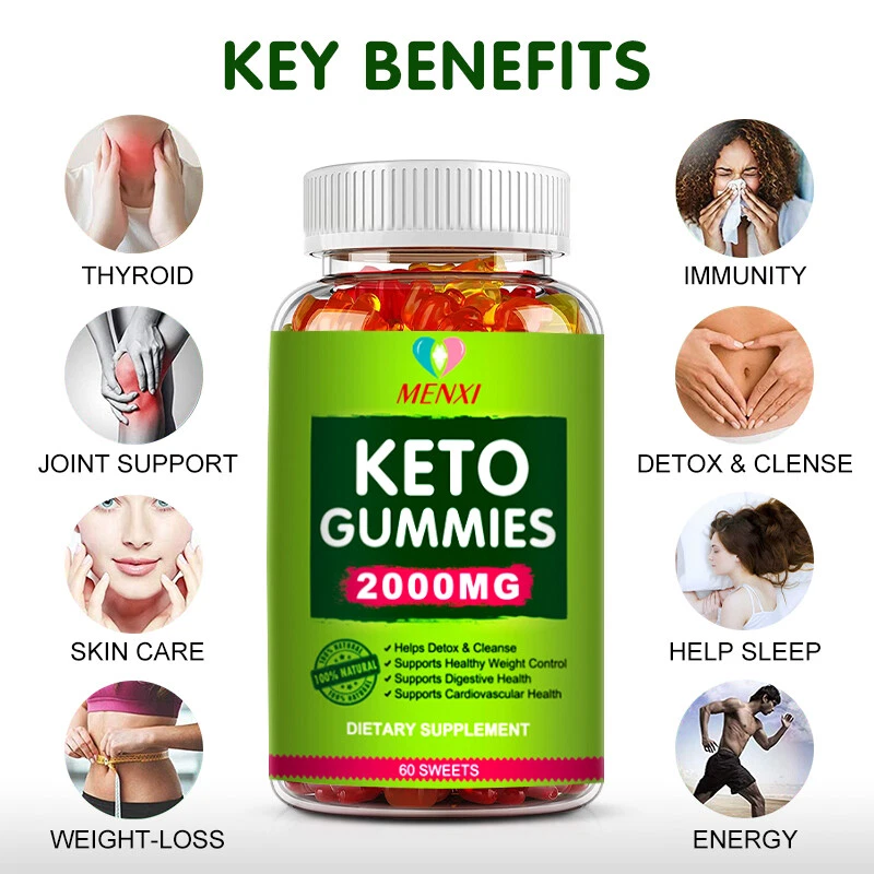 Keto Diet Ketosis Gummies 2000mg Apple Cider Vinegar Weight Loss Slimming Gummy - Image 2 of 4