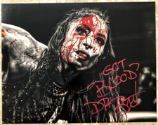 Dr. Britt Baker SIGNED Photo Bloody Autograph 11x14 w/ Inscription - AEW WWE