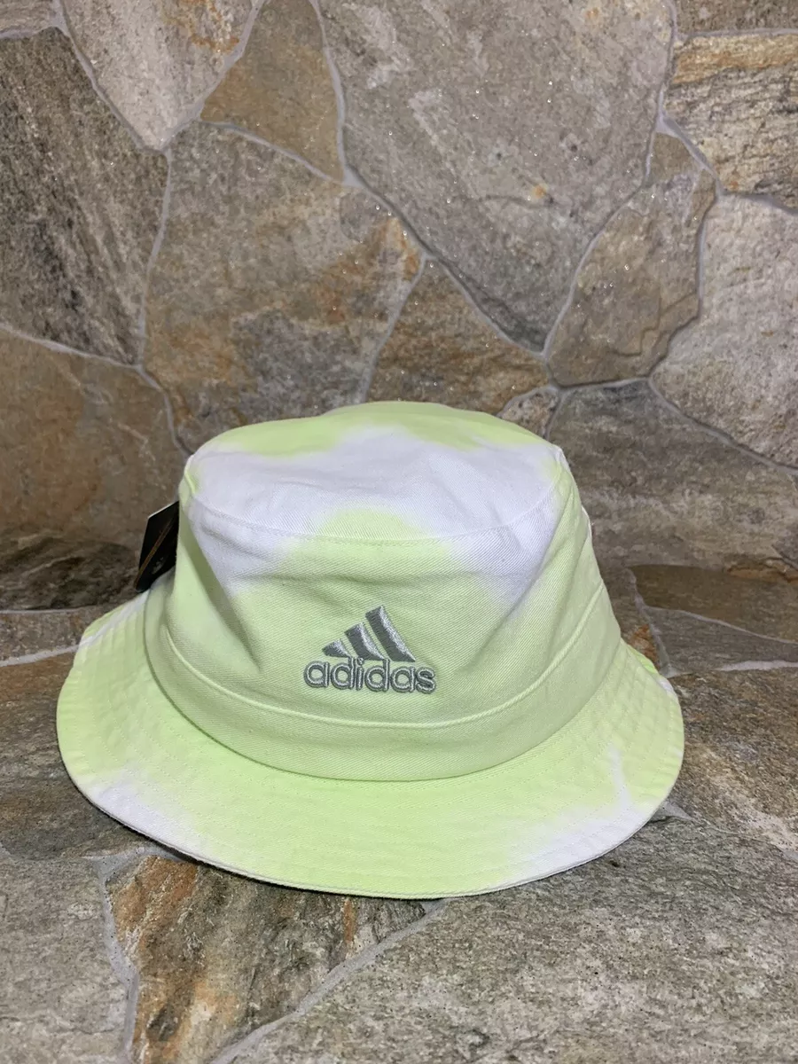 Adidas Bucket Hat Cap Lime Green/White New Without Tags