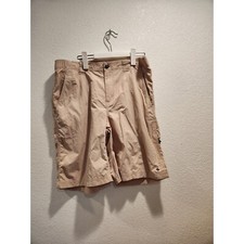 Columbia Omni-Shade Men's Nylon Hiking fishing Shorts 34 Beige Quick Dry UPF 9"