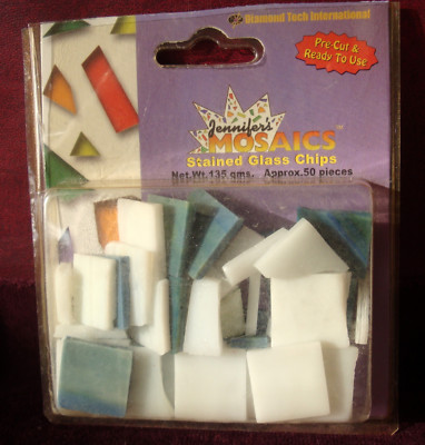 Jennifer's Mosaics Stained Glass Chips 135g Pkg Pre-Cut - Art Craft Project- NEW
