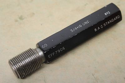 Tolimit 3/4'' x 16 Tpi 2B UNF Drahteinsatz GO NOGO Schraubgewinde Stecker Stärke ME1049