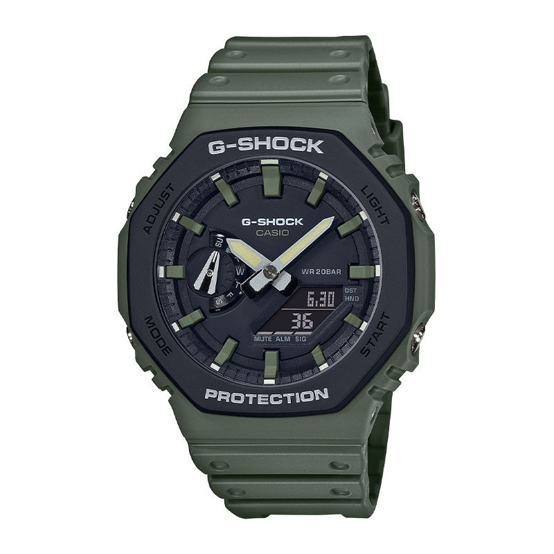 Montre G-Shock Classic GA-2110SU vert OD étanche en résine de carbone
