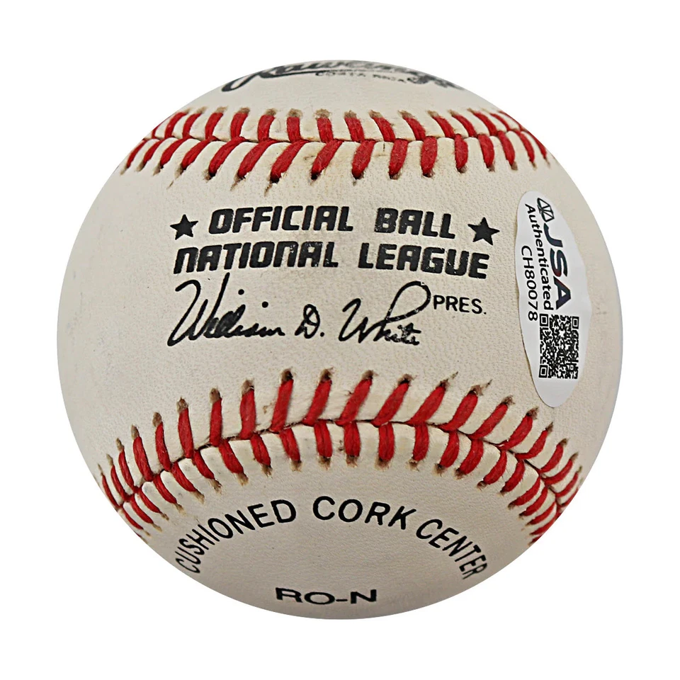 Warren Spahn Atlanta Braves Autographed Signed ONL Baseball JSA COA - Image 2 of 4