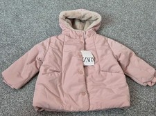 Cappotto giacca imbottito con cappuccio bambina ZARA età 3-4 anni nuovo con etichetta