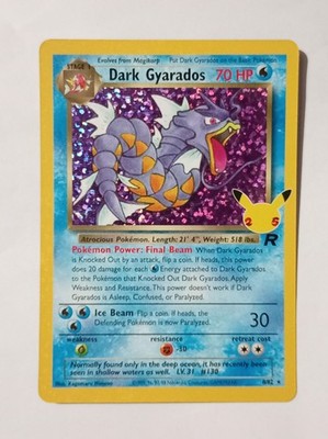 Pokemon Karte Dunkles Gyarados Holo 25th Celebrations 8/82 Team Rocket LP
