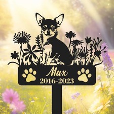 Chihuahua Memorial Stake Sign Personalized, Chihuahua Pet Grave Markers Sign