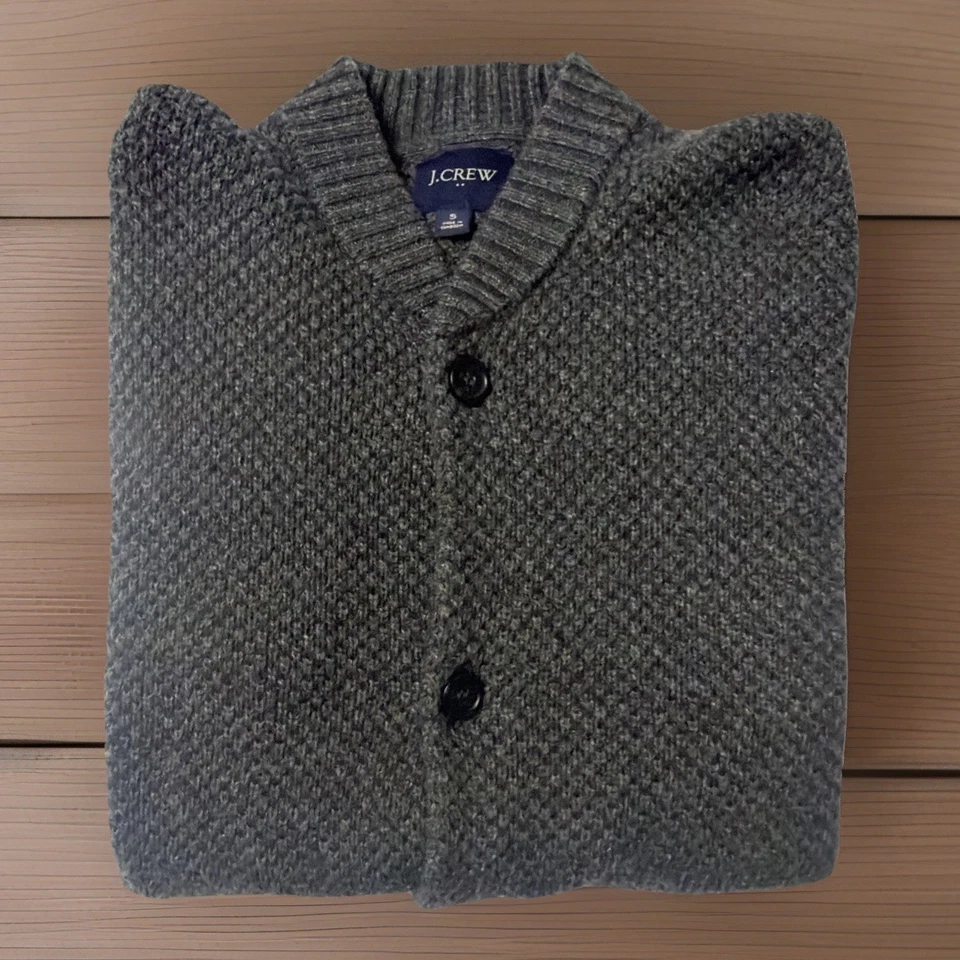 J. Crew Men’s Supersoft Lambswool-blend Bomber Sweater-jacket Size Small - Image 2 of 4