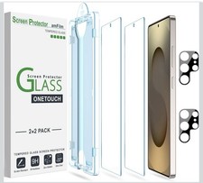 amFilm 2 Pack OneTouch Tempered Glass Screen Protector for SamsungGalaxyS25ultra