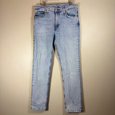 Levis 511 Slim Fit Light Wash Denim Jeans Mens 33x32 Light Blue 04511-1907