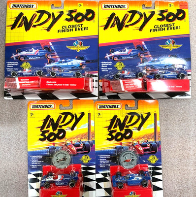 MATCHBOX - INDIANAPOLIS INDY 500 - 2 Cars - PLUS - 2 Closest Finish Ever -