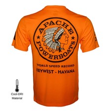 Camiseta Oficial World Speed Record Apache Star | Algodón/Rendimiento | Naranja Seguridad