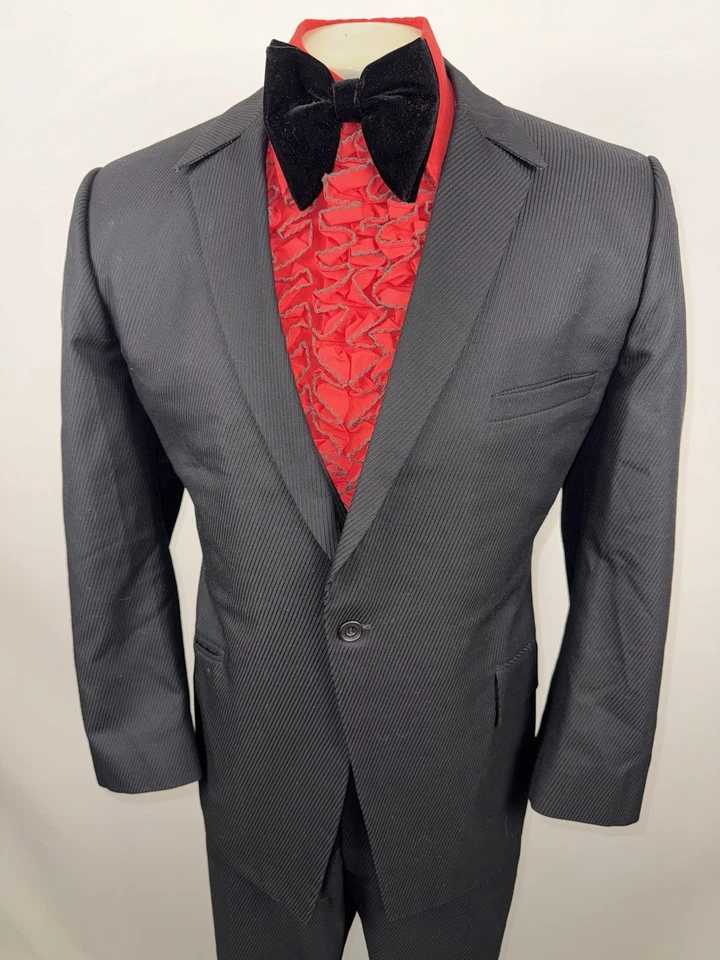 Traje de Esmoquin Premios de la Academia Para Hombres 46 Chaqueta 39 33 Pantalones De Colección Años 60 70 Baile de graduación Boda Foto 4 de 4