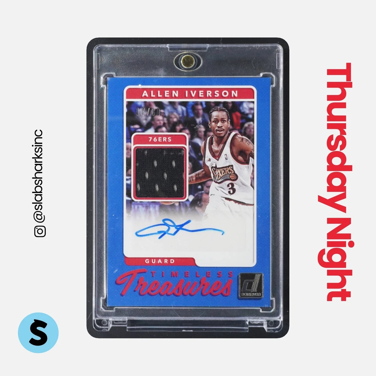 Panini Allen Iverson Basketball Autographed Sports Trading Cards