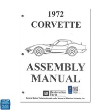 1972 Corvette Factory Gm Assembly Manual Each - New Loose Leaf Unbound 1972 Corvette Factory Gm Assembly Manual Each - New Loose Leaf Unbound