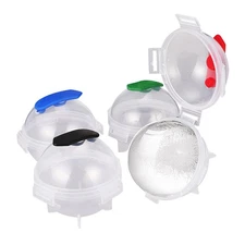 2" ICE Balls Maker Round Sphere Tray Mold Whiskey Ball Cocktails Silicone Lids