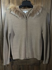 Vintage Pendleton 100 Merino Wool Hooded Zip Up Sweater Size M
