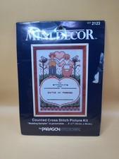 Mini Decor Counted Cross Stitch Picture Kit WEDDING SAMPLER 2123 Paragon Needle