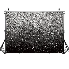 7x5ft Black and Gold Backdrop Golden Spots Party Photography Background