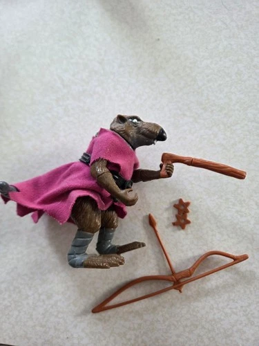 Vintage 1988 TMNT Master Splinter Action Figure with Accessories