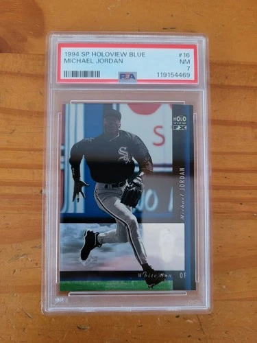 1994 SP Holoview Blue #16 Michael Jordan PSA 7 NM White Sox