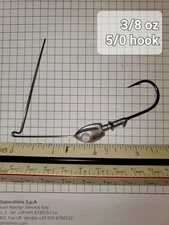 Spinnerbait Heads 3/8 oz, .035" gauge wire, 5/0 Mustad hook Unpainted Pack of 10