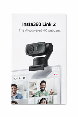 Insta360 Link 2-PTZ 4K Webcam with 1/2'' Sensor, AI Tracking, Gesture Control