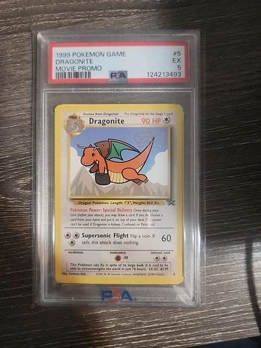 Pokémon TCG Dragonite Promo Card Movie Edition 05 PSA 5