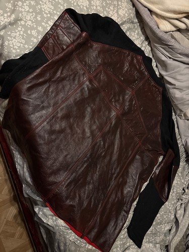 saxony vintage 90's leather sweater