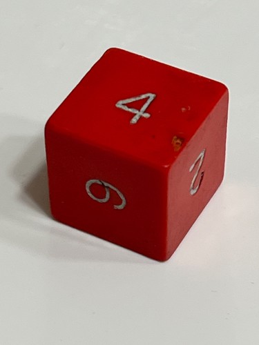 Vintage Gamescience D6 OOP opaque red rpg ad&d dice 100924bB@