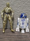 1995 STAR WARS POTF R2-D2 & C-3PO DROIDS LOOSE Complete Great Shape
