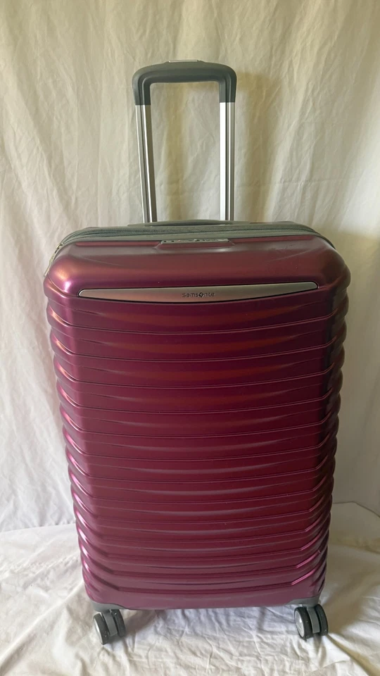$480 New Samsonite Spin Tech 6 Spinner Luggage Hardcase 27" Mauve Suitcase - Image 3 of 4