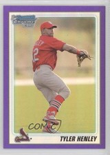 2010 Bowman Chrome Prospects Purple Refractor /999 Tyler Henley #BCP4 y0i
