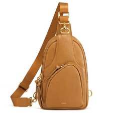 Sling Bag for Women, Leather Fanny Packs Crossbody Purse, Small Chest Bag wit...