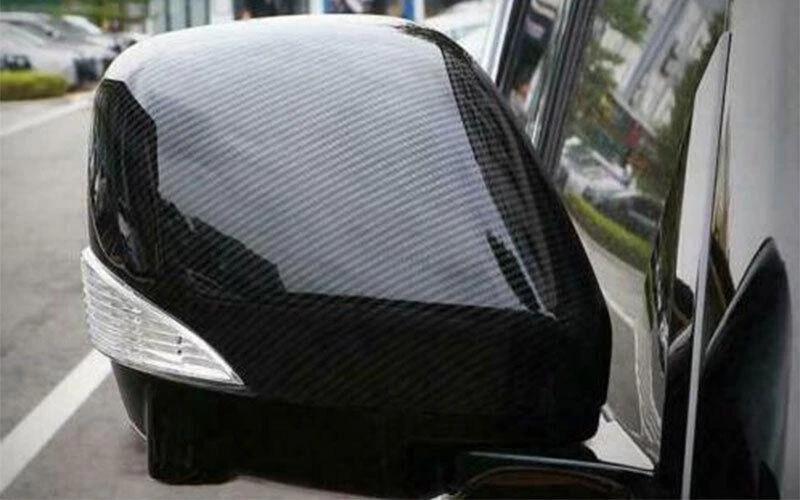 Cubierta de espejo retrovisor exterior de coche de fibra de carbono adecuada para Infiniti qx80 qx56 Foto 2 de 4