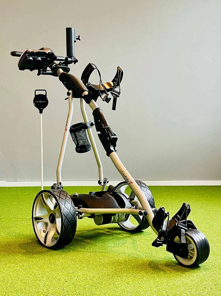 Elektro Golf Trolley CADDYONE 410 Silber, 300W, 18Ah-Lithium-Akku