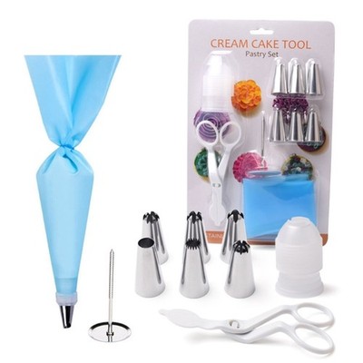 10 Pcs Icing Piping Bags and Tip Set Cupcake Icing Tip Cake Decorating Kits