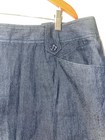 Larry Levine Lifestyle Attitude Denim Skirt Women’s Blue Front Layered Sz 24W — photo 3