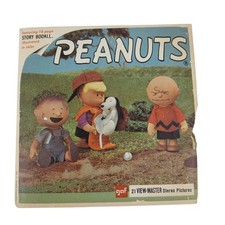 View-Master PEANUTS 3 Reel Set Charlie Brown Snoopy Pig Pen Booklet 1960 s