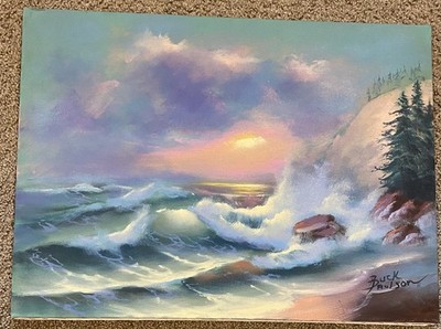 Buck Paulson Painting Signed Oil On Canvas Seascape Original