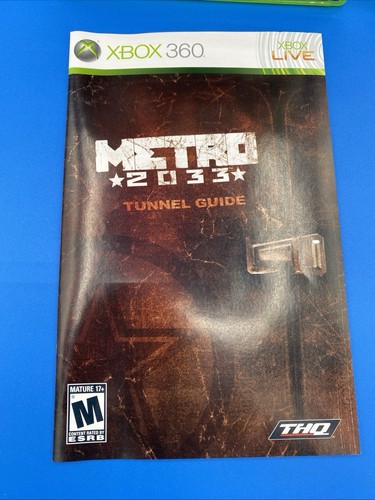 Metro 2033 Video Game (Xbox 360, 2010) Complete CIB TESTED! - Picture 2 of 6