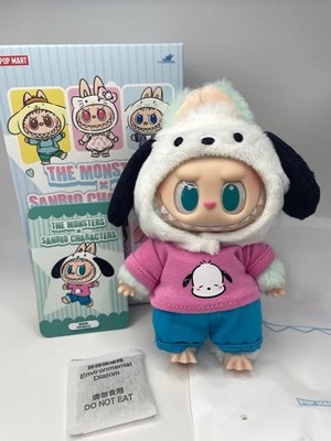 Pop Mart The Monsters x Sanrio Labubu Pochacco Plush Doll Pendant