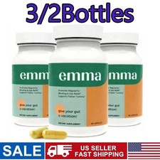 3/2x Emma Gut Health  Colon Cleanse Formula, Relief from Bloating, 60 Capsules