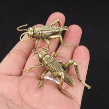Collection of antique insect handicrafts made of brass cricket ornaments