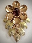 Sterling Silver Dress Clip Cleavage Clip With Purple Rhinestone Maybe Amethyst — photo 3