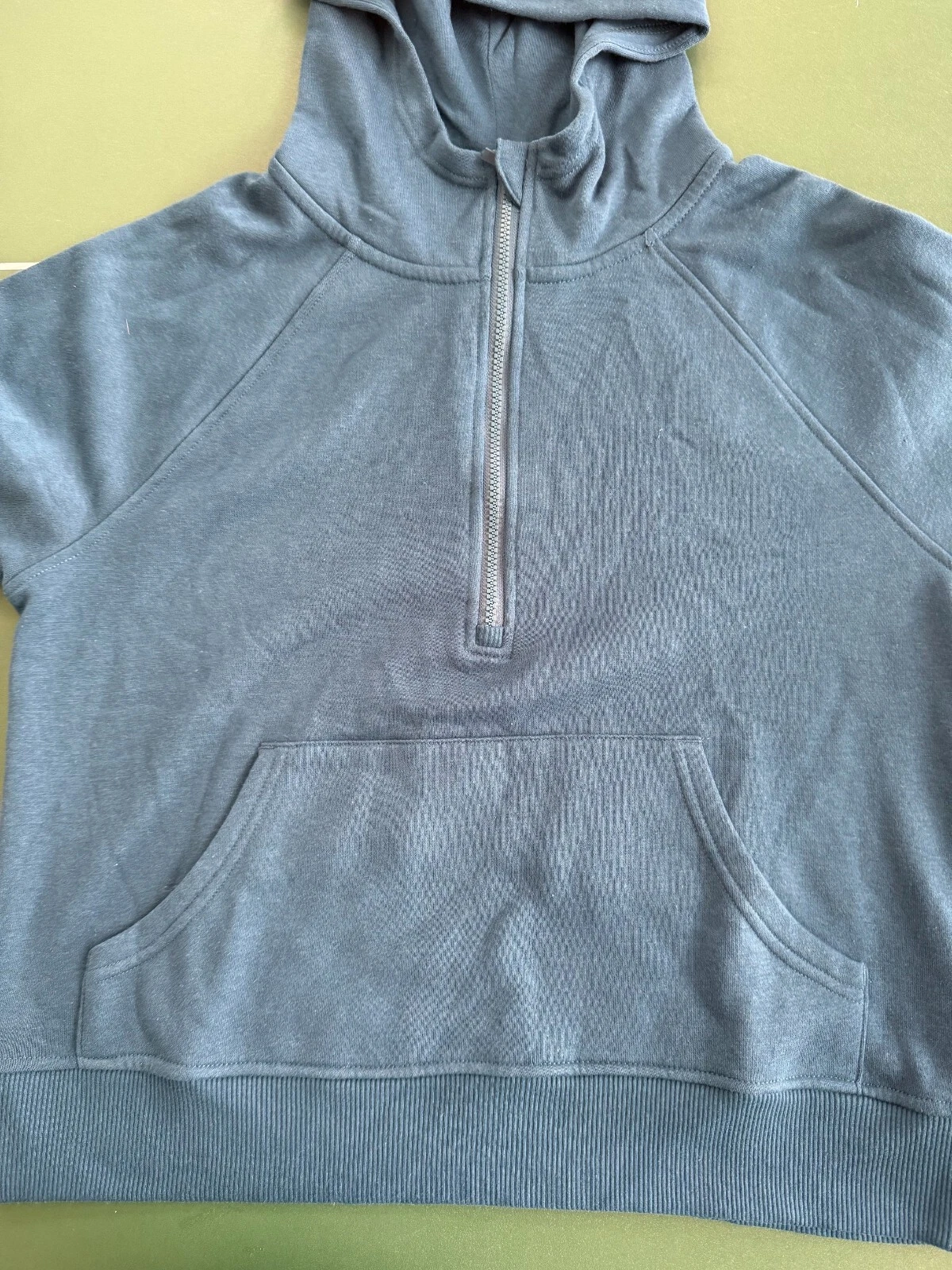 VETEMENTS Felpa con cappuccio mezza zip a costine Member's Mark DONNA ottime condizioni lu blu taglia Large